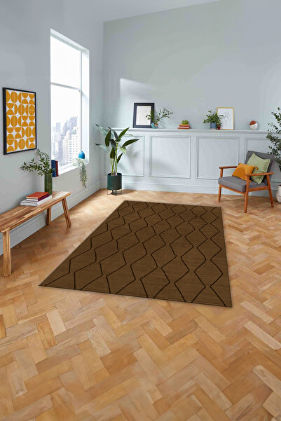 Napoli Home Τυπωμένο σκανδιναβικό συμμετρικό ριγέ χαλί που πλένεται αντιολισθητικό χαλί κουζίνας και σαλονιού