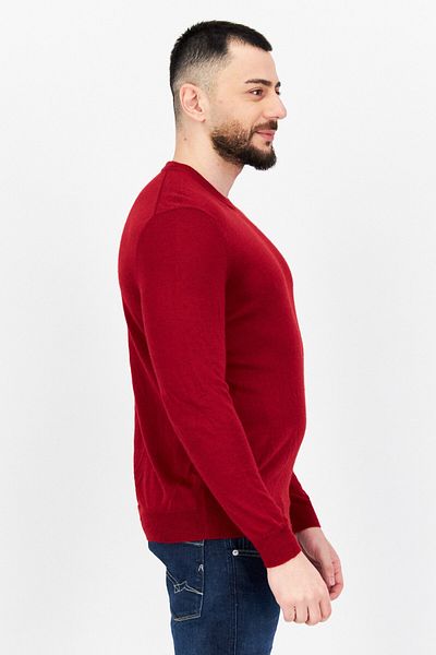 Club Room Men Crew Neck Knitted Long Sleeve Sweater, Red Heather