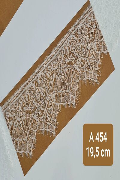 KARAASLAN Beyaz Sakallı Dantel 19.5 Cm (3 MT)