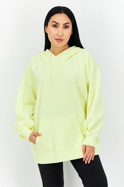 Puma Women Oversized Fit Long Sleeve Hooded Outdoor Sweatshirt, Yellow