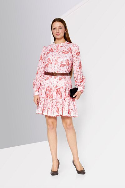 Michael Kors Women Lace Belted Mini Dress, Pink
