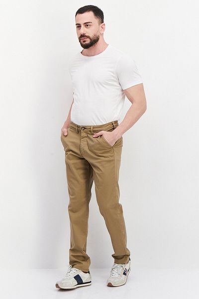 Selected Homme Men Slim Fit Solid Chino Pant, Light Brown