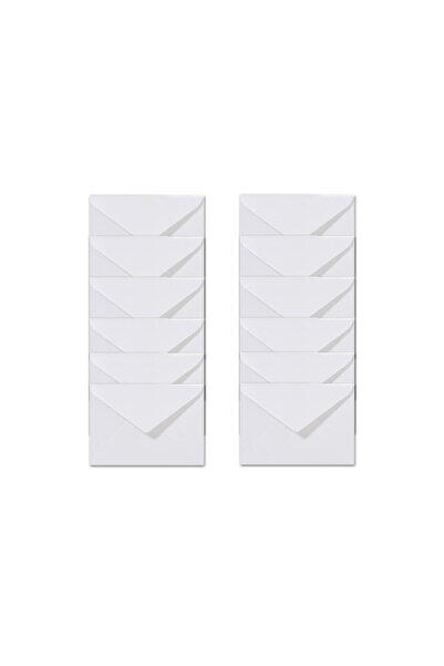 Pera İstanbul 12 Adet 13*18 Beyaz Davetiye Lüks Tebrik Kartı Mektup Mühür Cüzdan Büyük Kapasiteli Torba Zarf