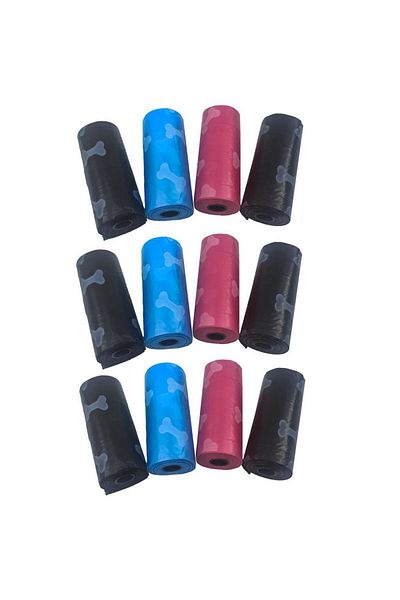jetfast 12 Rolls 180 Pieces Dog Pet Poop Bags Excrement Bags