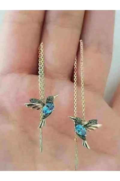 Shisa Jewel 1 Çift Küçük Kuş Damla Asılı Küpeler Kadınlar Için Zarif Kız Küpe Şık Takı Kişilik Hediye (163)