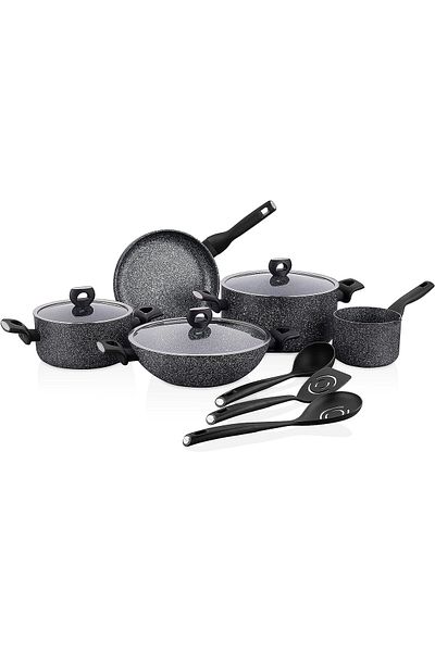 KORKMAZ Cortina Plus 11 Pcs. Induction Base Cookware Set