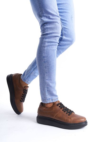 Zerenyus Мъжки ежедневни маратонки Slw151 Boost с връзки Skin, кафяви