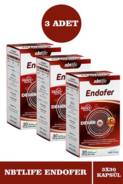 Nbt İlaç NBT Life Endofer 30 Kapsül 3 Adet