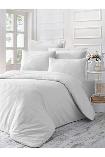 Komfort Home Single Exclusive Deluxe Satin Duvet Cover Set (LN WHITE)