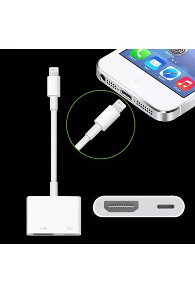 Apera İPhone Lightning Uyumlu Hdmi Dönüşüm Kablosu Adaptörü 8 Pin Yüksek Hızlı Dijital Tv Av Tak-çalıştır