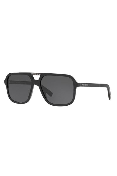 Dolce&Gabbana نظارة شمسية دولتشي آند غابانا مربعة للرجال - Dg 4354 - مقاس العدسة: 58 مم - أسود