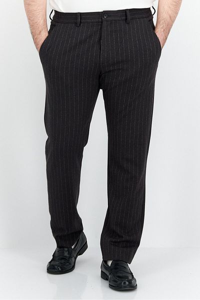 Esprit Men Regular Fit Stripe Dress Pants, Grey