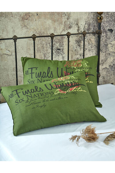 Komfort Home Printed Cotton Silicone Filled Pillow 50x70 Cm / 1 Piece