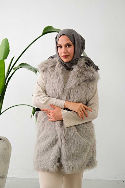 lurex moda Belted Fur Vest