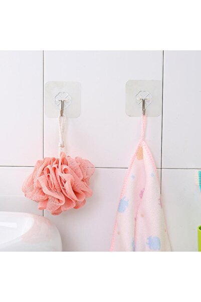 jetfast Self Adhesive Transparent Hanger Metal Hook Hanger 10 Pcs