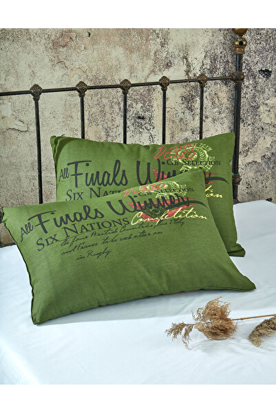 Komfort Home Printed Cotton Silicone Filled Pillow 50x70 Cm / 2 Pieces