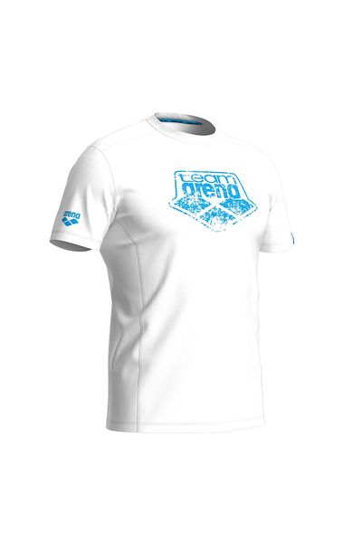 ARENA Logo Patterned White Cotton T-Shirt