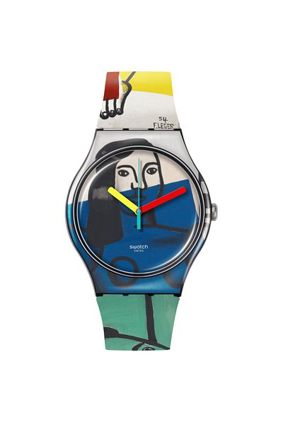 Swatch Tate Gallery Leger's Two Women Holding Flowers Suoz363 - Unisex Wristwatch