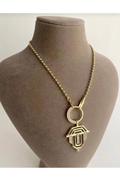 gamze jewellery قلادة سيريناي من الفولاذ المقاوم للصدأ عالي الجودة مع سلسلة د...