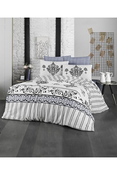 Komfort Home طقم غطاء لحاف مزدوج من القطن (BİANCA)