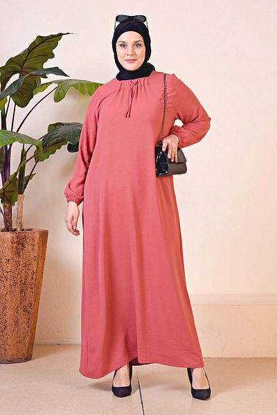 Ferace Γυναικείο Μακρύ Μητρικό Φόρεμα Ayrobin Plus Size