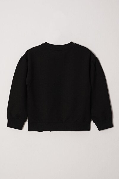 zepkids Legény nyakú, hosszú ujjú, hasított ruhák, részletes, hosszú ujjú, fekete színű lány atléta szett