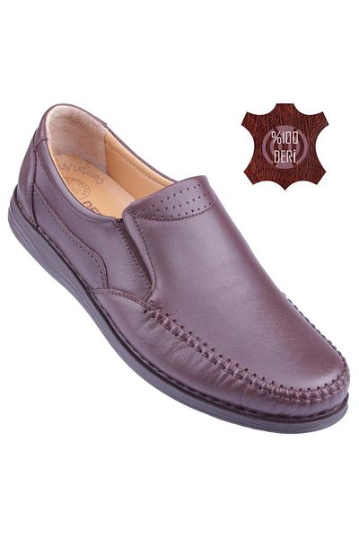 DETECTOR Men's Inner Outer Genuine Leather Full Orthopedic Extra Comfortable Daily Shoes DTC015