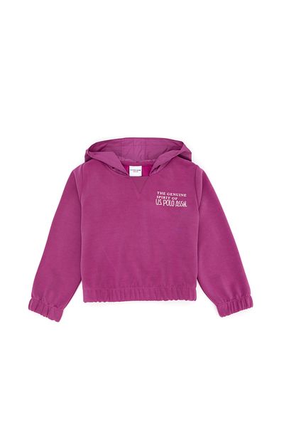 U.S. Polo Assn. Hanorac cu glugă violet pentru fete 50272413 -vr037