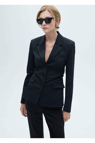 MANGO Woman Fitted Blazer Jacket