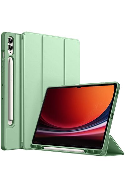 Sneezy Samsung Galaxy Tab S9 Plus X810 - 12.4 Inch Case, Premium Silicone Pen Smart Case