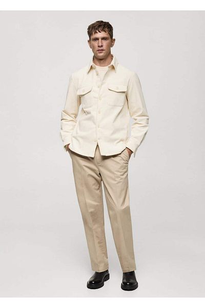 MANGO Man Cord-Hemdjacke mit Taschen