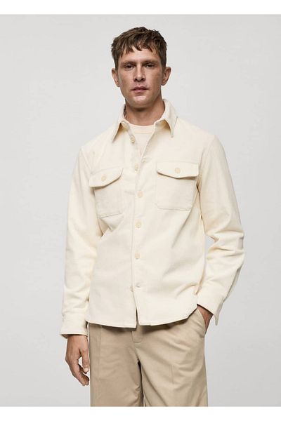 MANGO Man Cord-Hemdjacke mit Taschen