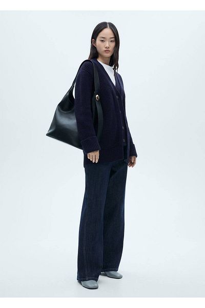 MANGO Woman Buttoned Oversize Cardigan