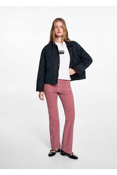 Mango Teen Corduroy Flared Trousers