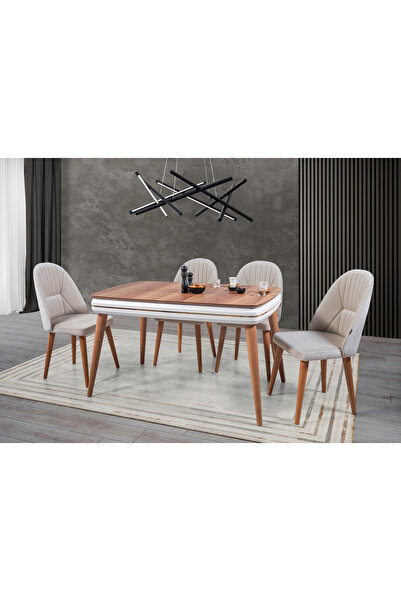 Home Mobilyam Center Retro Mutfak Masası Papyon Sandalye ( 4 Adet Sandalye )