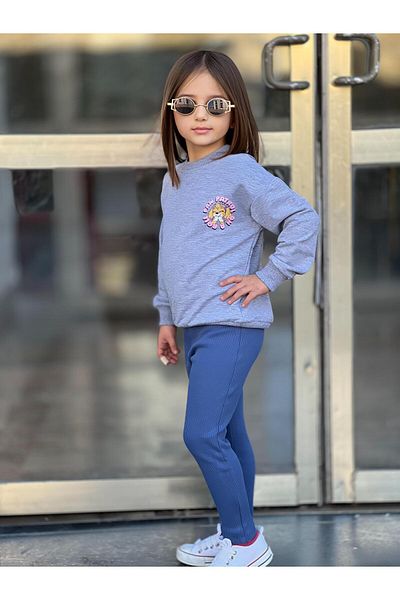 Uslukids Girl's Sweatshirt and Leggings Double Suit Seasonal-Winter