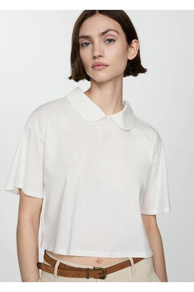 MANGO Woman Tricou cu guler pentru bebeluși