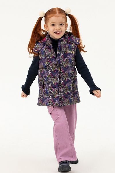 U.S. Polo Assn. Navy Blue Hooded Girl's Vest -50271548-VR033