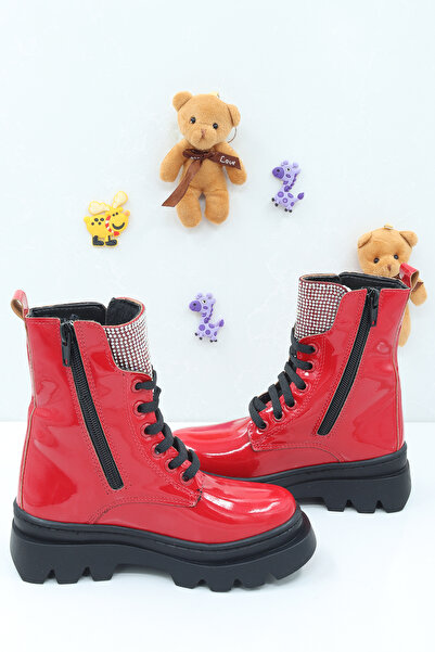 Moda Lime Unisex Sıcak Tutan Astarlı Chunky Kaymaz ve Rahat Taban  Çocuk Kışlık Bot Kışlık Çocuk Bot