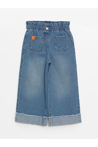 LC Waikiki Детски дънки за момичета с индигова еластична талия