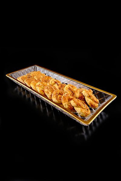 Digithome 39.5 cm Gold Glass Serving and Presentation Plate - St.Kfs.700 C1-1-288