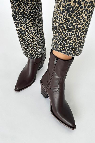 STRASWANS Jose Women's Leather Heeled Boots Brown