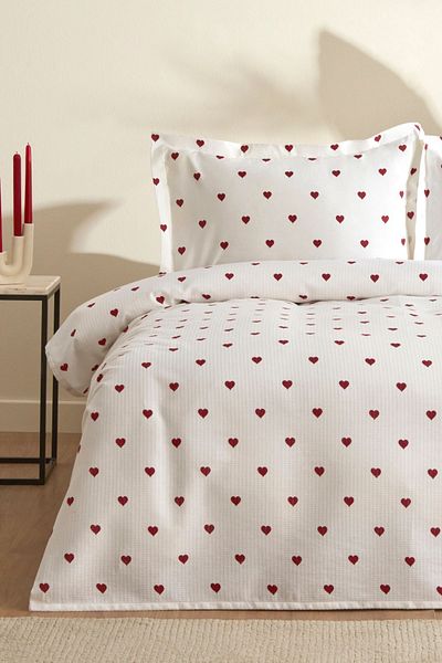Karaca Home Amour Red PP - 100% Cotton Double Pique Set