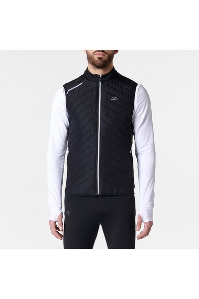 Decathlon Мъжки елек за бягане Kiprun - черен - Kiprun Run 500 Warm