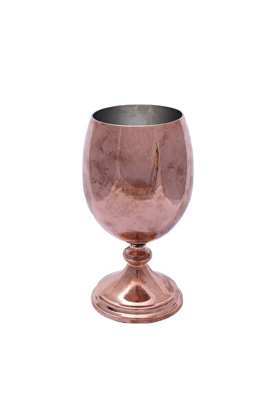 nusnus Bakır Ayaklı Kadeh Bardak Parlak Rose Gold