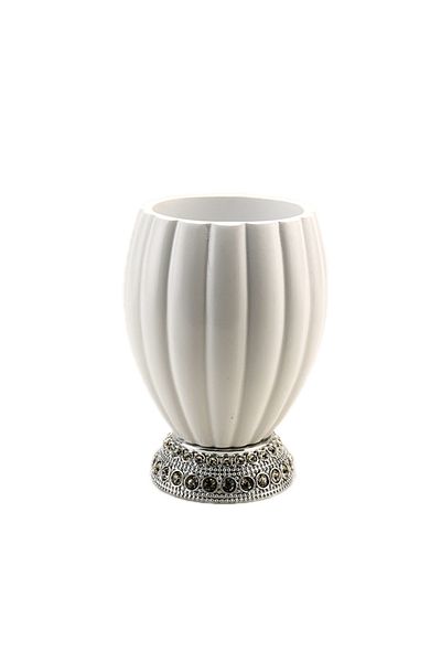 Lucena Corona White Toothbrush Holder