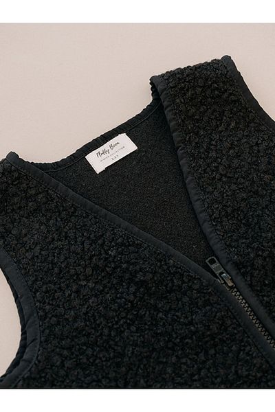 Fluffyboon Black Teddy Vest