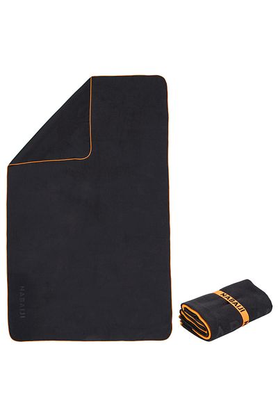 Decathlon Πετσέτα Nabaiji Microfiber - Μέγεθος Xl - Μαύρο - 110 × 175 cm