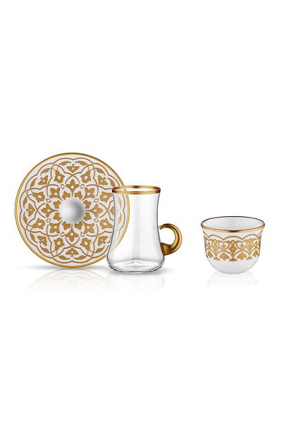 Koleksiyon1 مجموعة Dervish مقبض Gawa St 6+6 Tulip Gold Pr