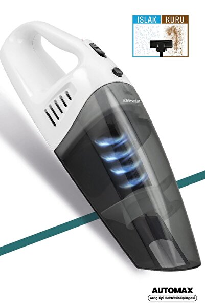 GOLDMASTER Automax Islak Kuru Güçlü Siklon Filtreli Taşınabilir Fırçalı Başlıklı Araç Tipi El Süpürgesi